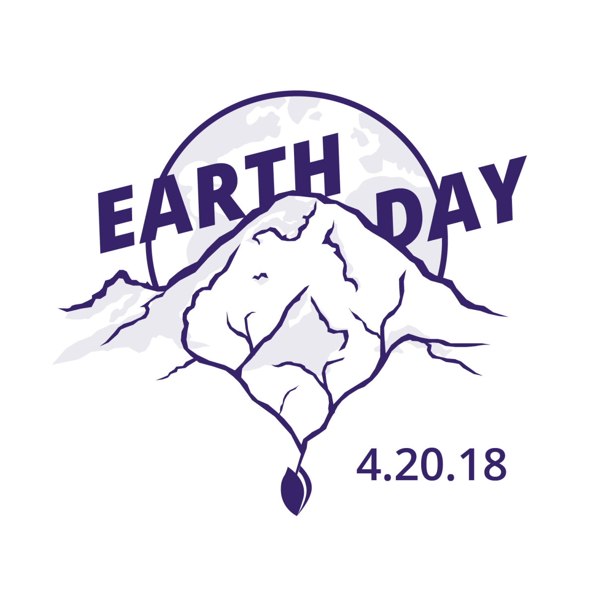 2018 Earth Day logo with date