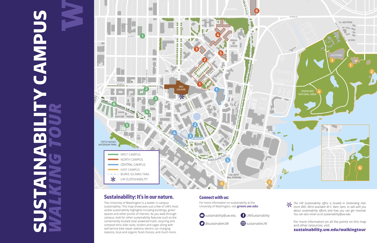 Sustainability campus walking tour map