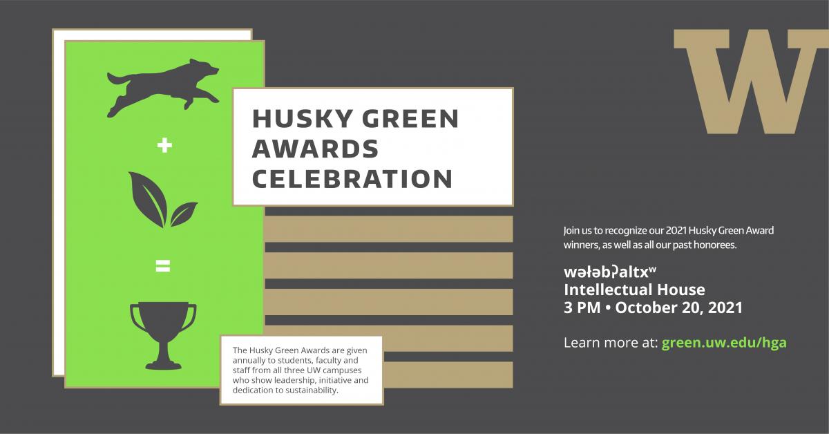 Husky Green Award celebration flyer