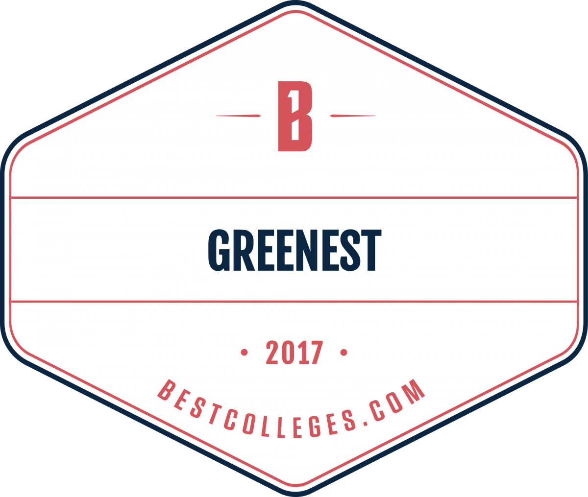 2017 Bestcolleges.com greenest schools logo
